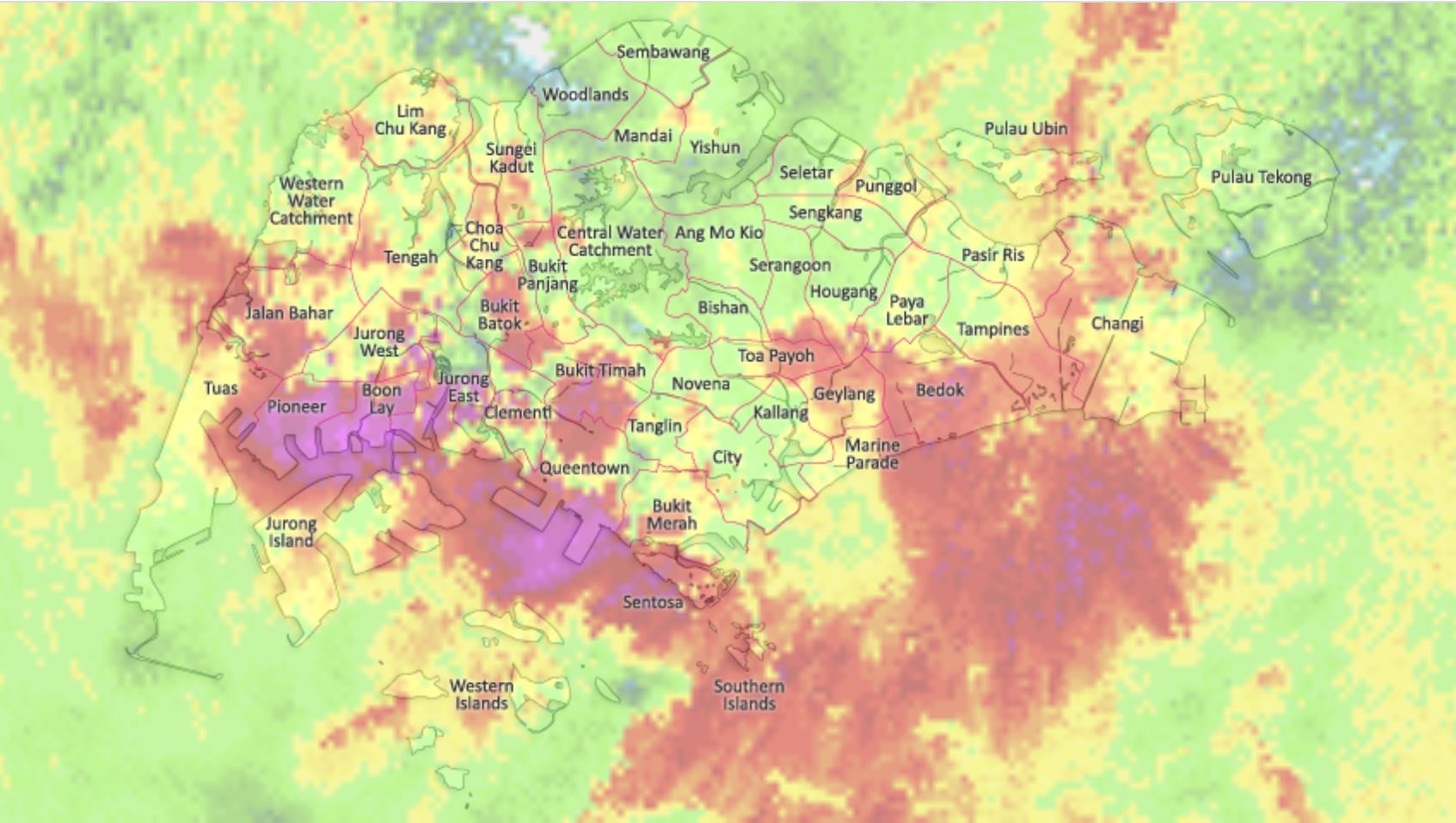 新加坡降雨地图